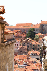 view of tile roofs of Dubrovnik