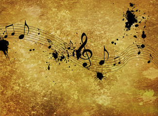 Vintage musical background design