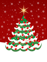 christmas tree greeteng card