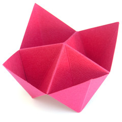 salière rose en papier canson
