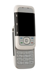 Modern mobile phone on a white background