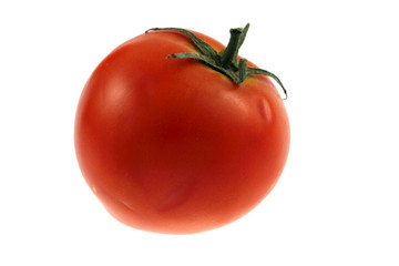 An isolated tomato on a white background