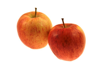Fresh appls up close isolated on white