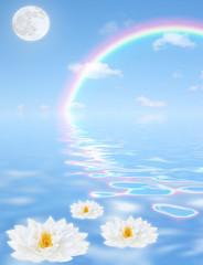 Fototapeta na wymiar Heavenly Rainbow Fantasy