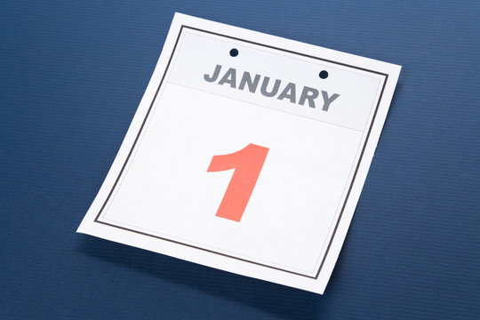 New Year, calendar date January 1 for background