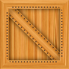 Closeup square side of wooden pallet