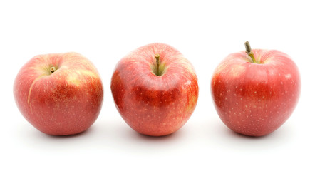 red apples studio isolated over white