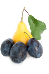 Pear and plums