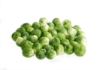 Brussel's sprout over white