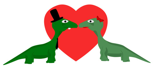 Pareja de dinosaurios