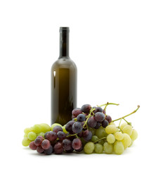 grapes studio isolated over white