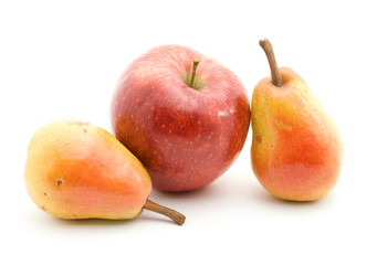 apples and pears studio isolated over white
