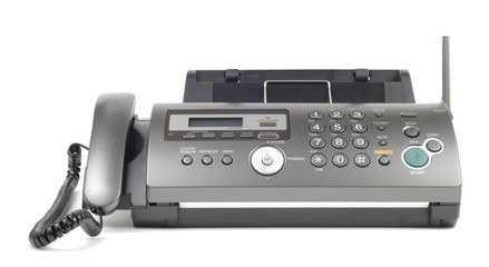 New style wireless fax isolated over white background