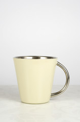 Metal mug with clipping path