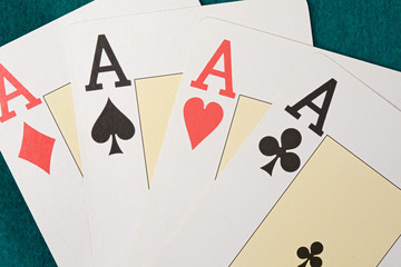 Today I have good hands. Poker of aces