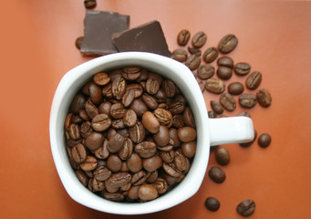 Chocolate-Coffee background, and cap