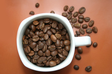 Chocolate-Coffee background, and cap