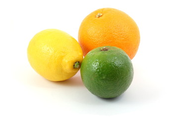 fresh lemon , orange , and citron fruits