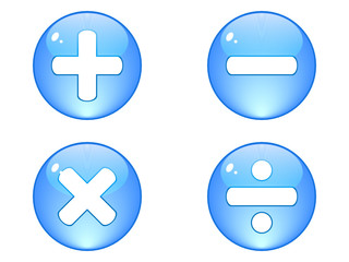 Obraz premium mathematics button