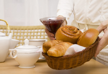 Baked goods with jam