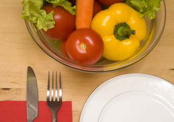 Still life of vegetables on the table