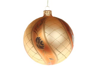 Golden ornament Christmas ball