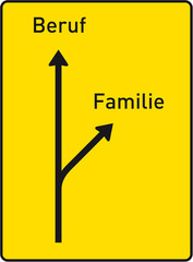 Beruf-Familie gelb