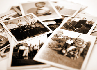 Stack of old photos - Powered by Adobe