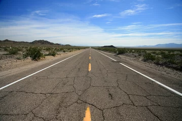 Abwaschbare Fototapete Route 66 Historische leere Autobahn Route 66, Kalifornien