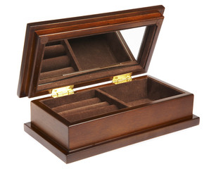 Empty casket on a white background.....