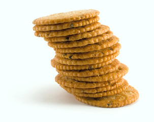 crackers isolated on white background
