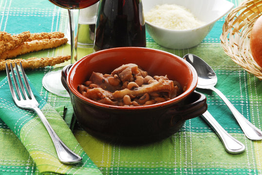 Fagiolini dell occhio con cotenne - Antipasti Lombardia