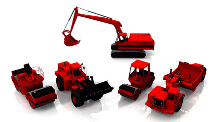 Naklejka premium les engins de chantier