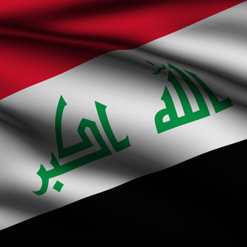 Rendered Iraqi Square Flag