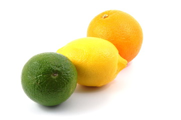 fresh lemon , orange , and citron fruits