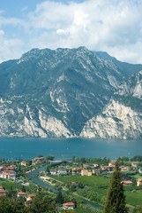 view of the lake Garda . North Italy.