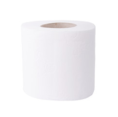 Toilet papers roll isolated on white background.
