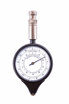Analogue map measurer isolated on a white background.