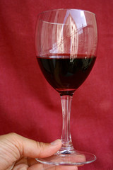 Red wine glass
