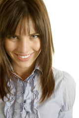 Pretty young woman with long hair