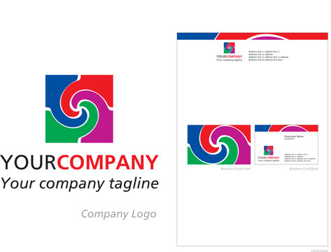 logo and stationery design for company