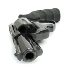 Revolver black isolated on white