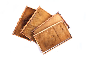 natural honey texture in the wooden frames