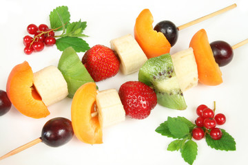 Fruits on a stick - delicious and healthy dessert