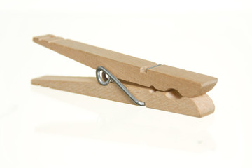 Clothespin, Isolated Against White