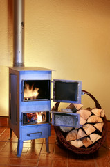Old fashioned wood burning stove