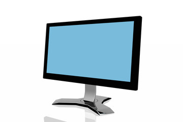 3d monitor isolated in white background