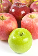 Bunch of Apples with Granny Smith in Front