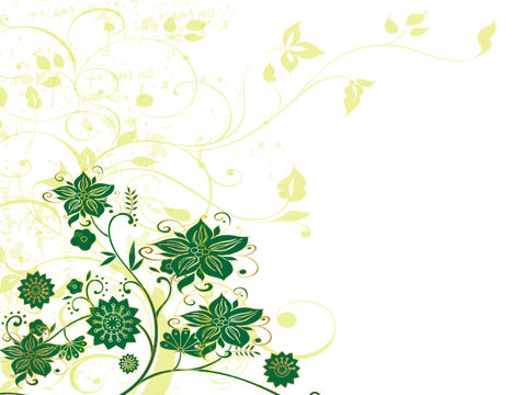 floral verte et or