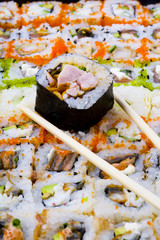 One roll of big set and two chopsticks for eating